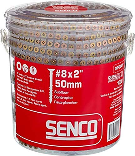 SENCO (08F200Y) Duraspin #8 by 2″ Subfloor Collated Screw (1, 000 per Box) Hot on Sale