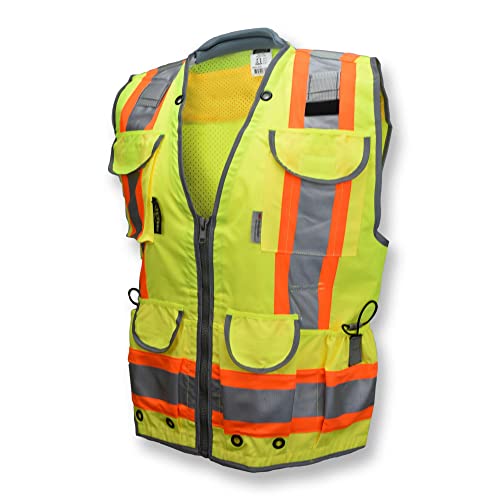 Radians SV55 Class 2 Heavy Woven Two Tone Woven/Mesh Engineer Vest Hi-Vis on Sale