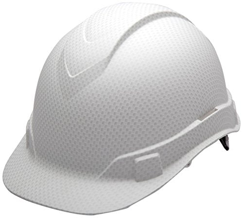 Pyramex Ridgeline Cap Style Hard Hat, 4-Point Ratchet Suspension, Matte White Graphite Pattern Online Hot Sale