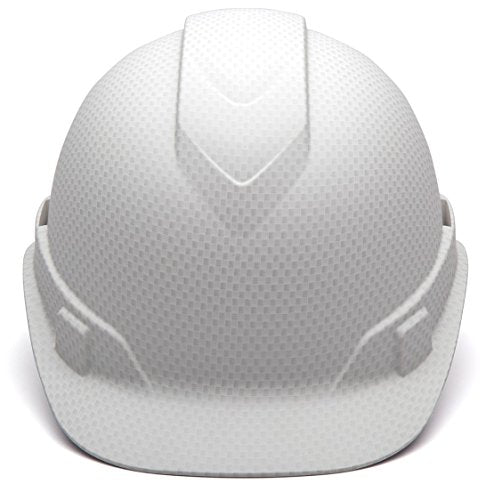 Pyramex Ridgeline Cap Style Hard Hat, 4-Point Ratchet Suspension, Matte White Graphite Pattern Online Hot Sale