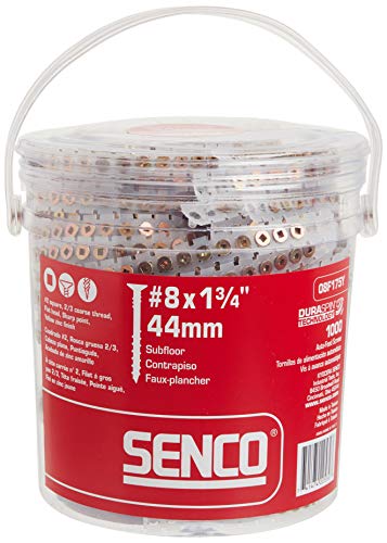 SENCO (08F175Y) Duraspin #8 by 1-3/4″ Flooring to Wood Collated Screw (1, 000 per Box) Discount