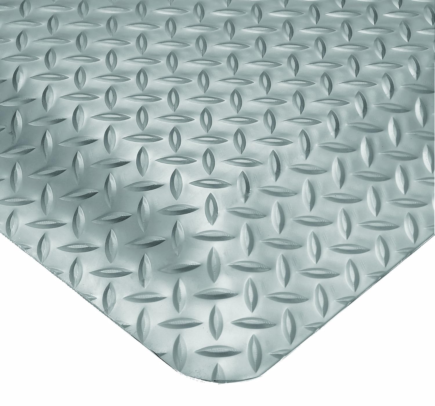 Wearwell Diamond-Plate SpongeCote UltraSoft Mat, 4′ Width x 75′ Length x 15/16″ Thickness, Gray Fashion