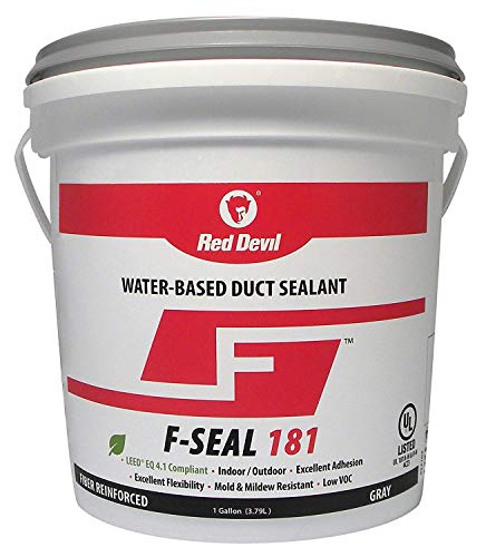 Red Devil F-Seal 181 Fiber Reinforced Water Based Duct Sealant, 1 Gallon, Gray Fashion