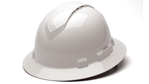 Pyramex Ridgeline Full Brim Hard Hat, Vented, 4-Point Ratchet Suspension Sale