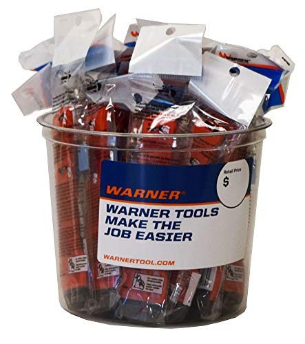 Warner 8-Point 18MM Economy Snap-Off Blade Knife with 1 Blade, Bucket of 25, 10798 Fashion