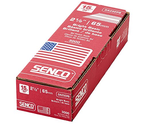 Senco DA25EPB 15 Gauge by 2-1/2 inch Length Bright Basic Finish Nail (3,000 per box) Fashion