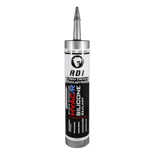Red Devil 089650 Extreme Temperature HVAC/R Silicone Sealant, Long-Lasting Weather-Resistant Adhesive, 280 ml, Aluminum, 12-Pack Online Hot Sale