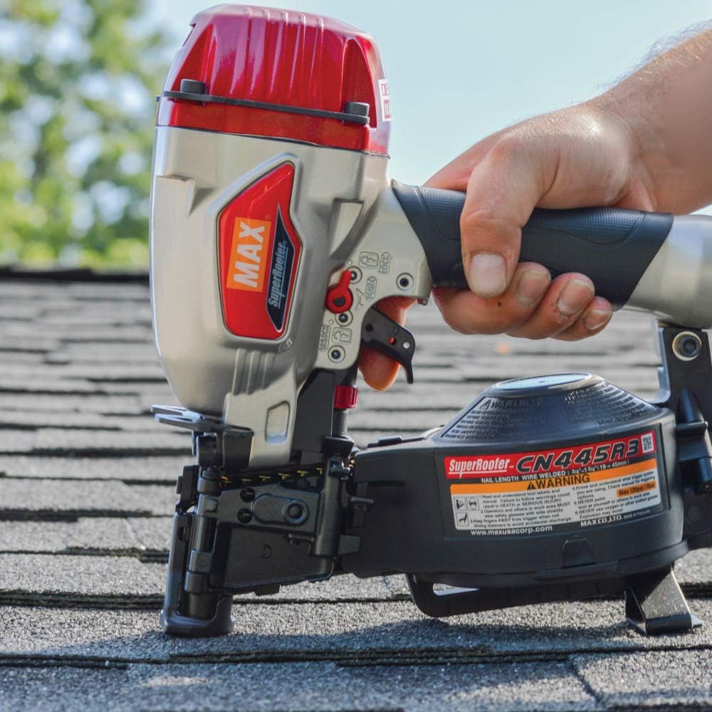 MAX USA CORP SuperRoofer Roofing Coil Nailer up to 1-3/4″ (Used, Like New) Online now