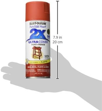 Rust-Oleum Painter’s Touch 2X Ultra Cover Spray Paint, 12 oz, Satin Paprika Fashion