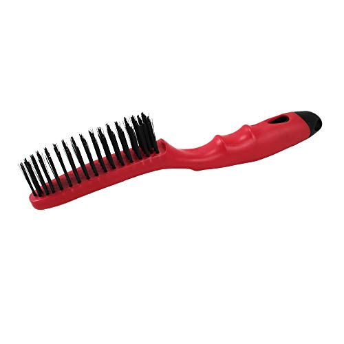 Warner Tool 3410486 10.25″ Steel Shoe Handle Wire Brush, 4×16 rows, lableled, 8/Cut Carton Online Hot Sale