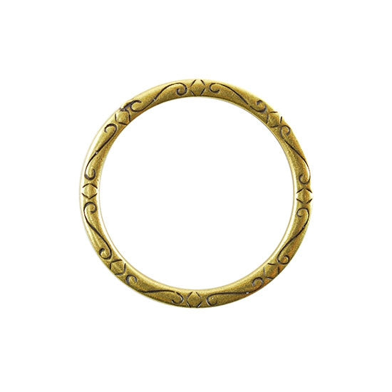 Bronze Plate Jump Ring – Fancy Flourish 31mm Pkg/1 Online now