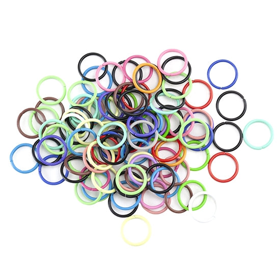 Colored Open Jump Rings – Multi Color – Round 10mm 18 gauge – Pkg/100 Discount