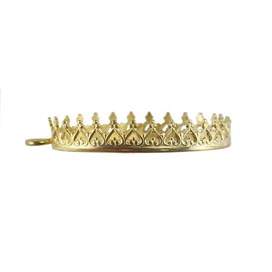 Brass Pendant Bezel Setting – Crown Oval 18 x 25mm Pkg/1 Online Sale
