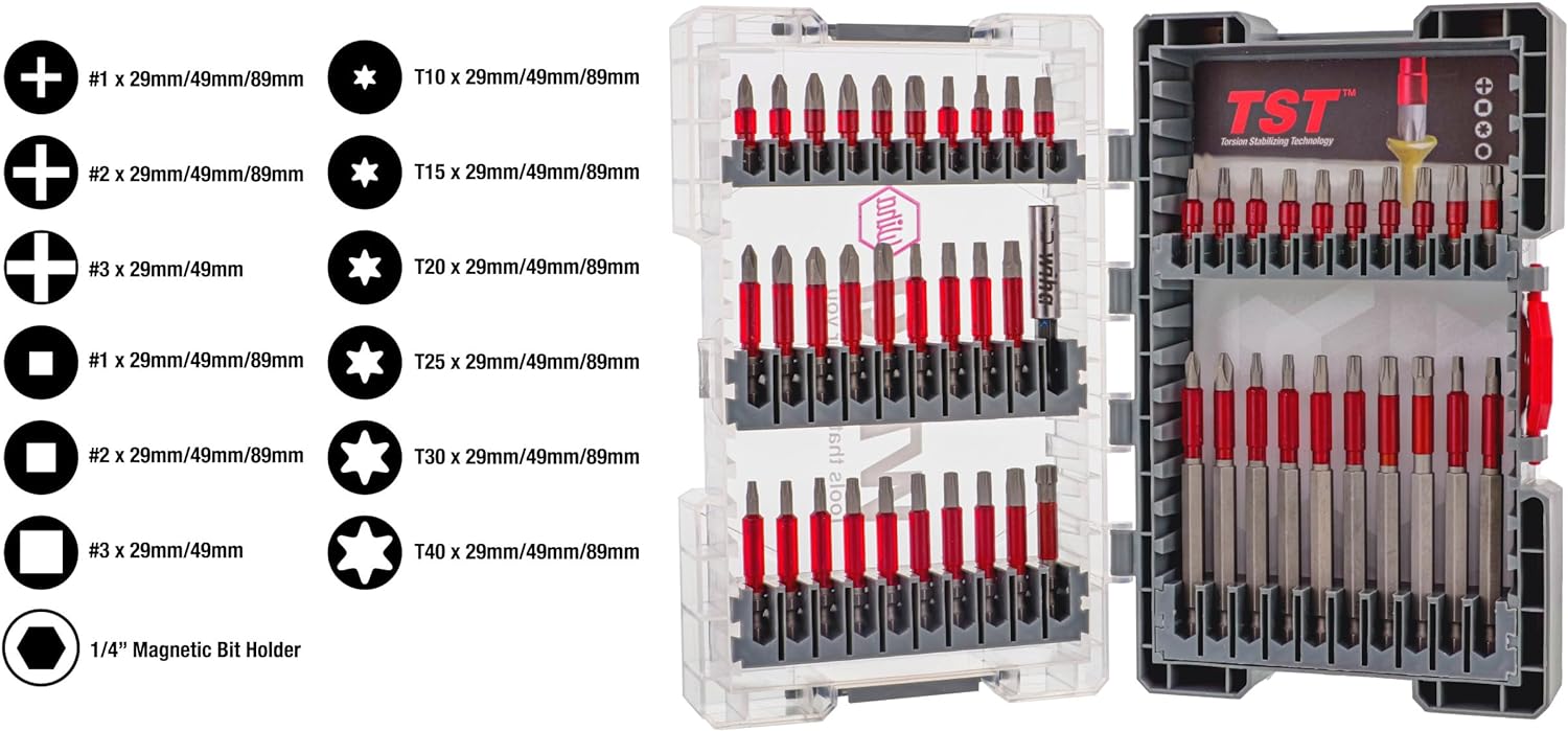 Wiha 76885 50 Piece MaxxTor Impact Bit Set Fashion