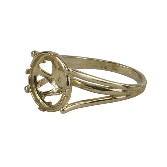 Brass Whimsy Heart Setting Ring -12mm Pkg 1 Online Hot Sale