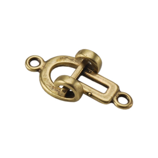 Bronze Plate Hook & Eye Clasp – Contemporary Small 17.7mm x 8.2mm – 1 Set Discount