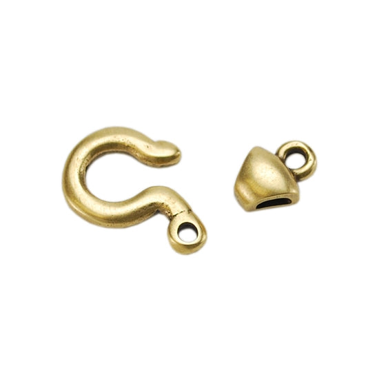 Bronze Plate Hook & Eye Clasp – Tiny Tubular 19.9mm x 10.3mm – 1 Set Online Hot Sale