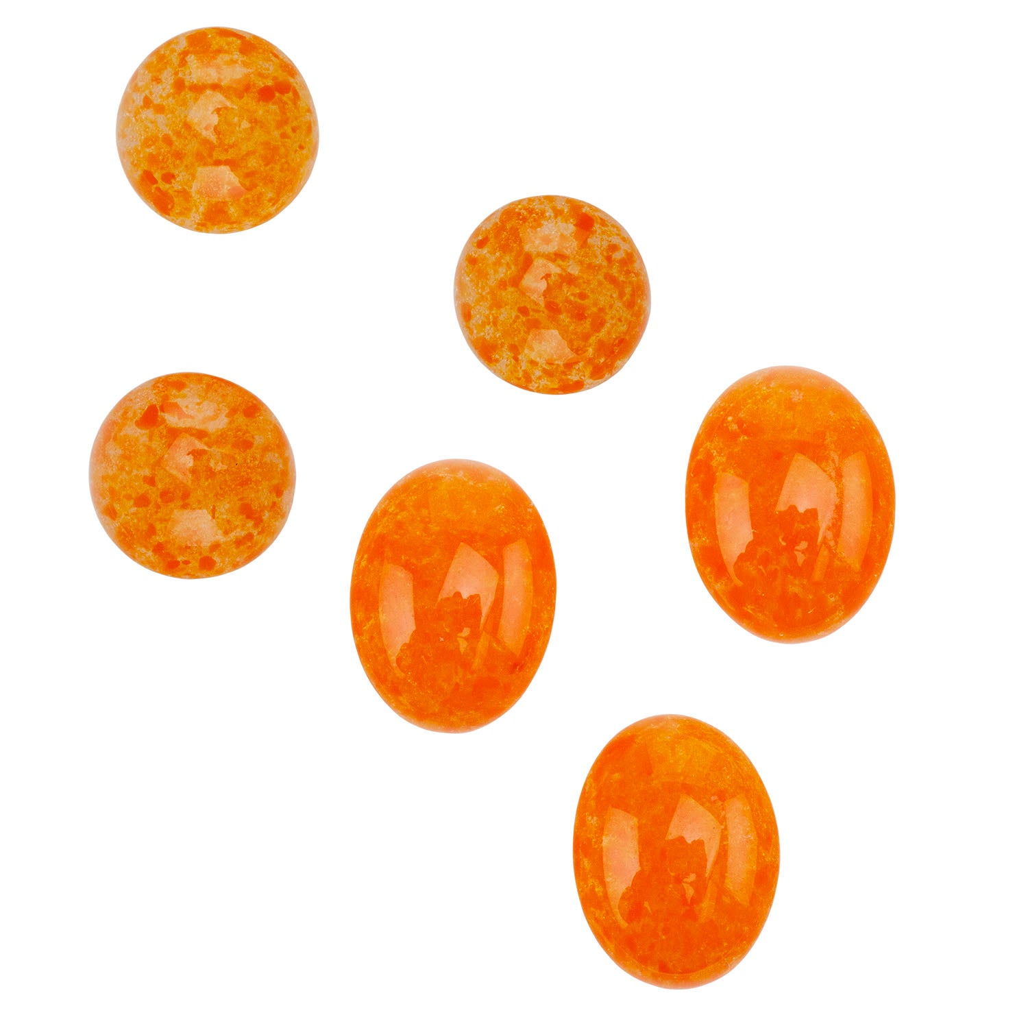 Colored Glass Cabochon – Orange Speckle Online Hot Sale