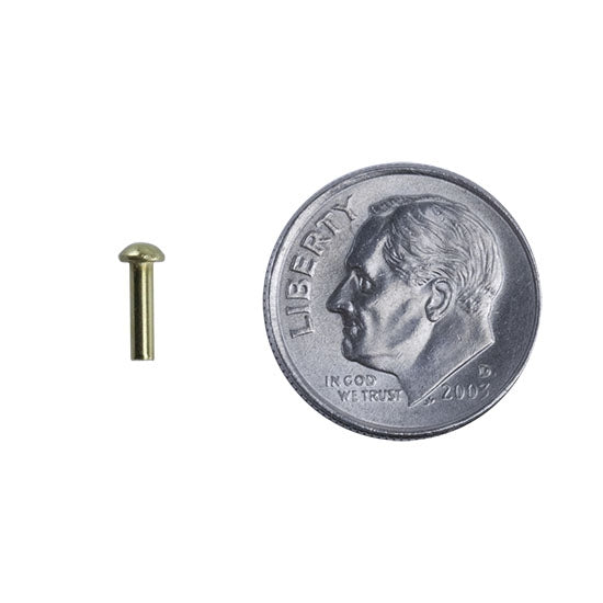 Brass Rivet – Round Head – 1/16″ x 1/4″ Pkg/50 Online Sale