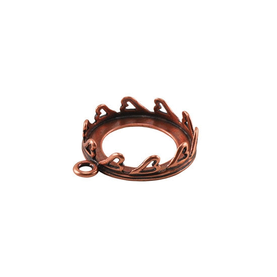 Copper Plate Pendant Setting – Hearts Round 16mm Pkg/1 Discount