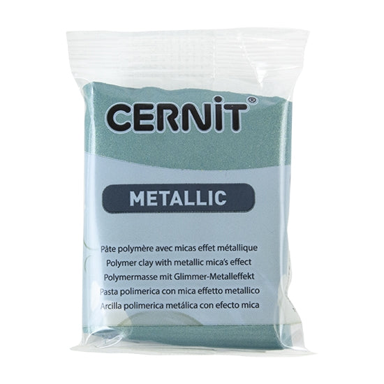 Cernit Metallic Polymer Clay – Turquoise Gold 2oz (56g) block Fashion