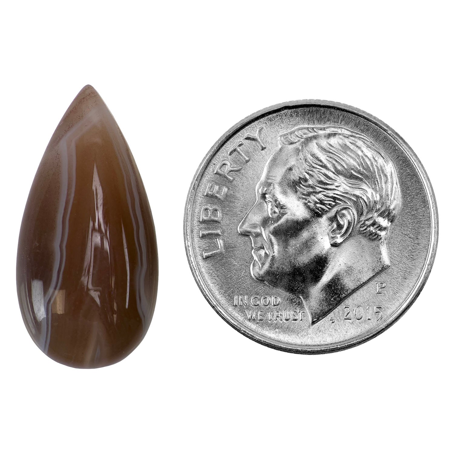 Botswana Agate Gemstone – Cabochon Pear 10mm x 20mm – Pkg/1 Sale