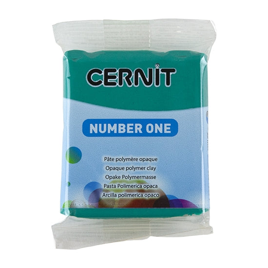 Cernit Number One Polymer Clay – Emerald Green 2oz (56g) block Fashion