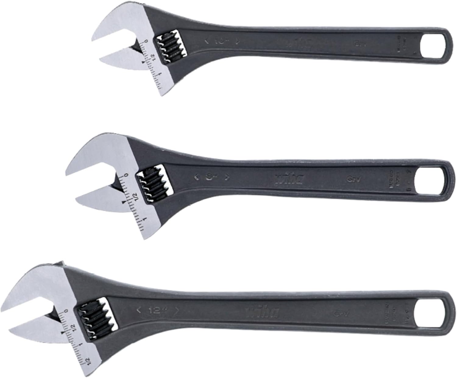 Wiha 76280 3 Piece Adjustable Wrench Set Discount