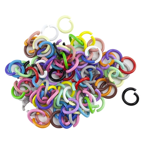 Colored Open Jump Rings – Multi Color – Round 8mm 17 gauge – Pkg/100 Online