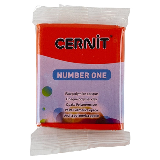 Cernit Number One Polymer Clay – Poppy Red 2oz (56g) block Hot on Sale