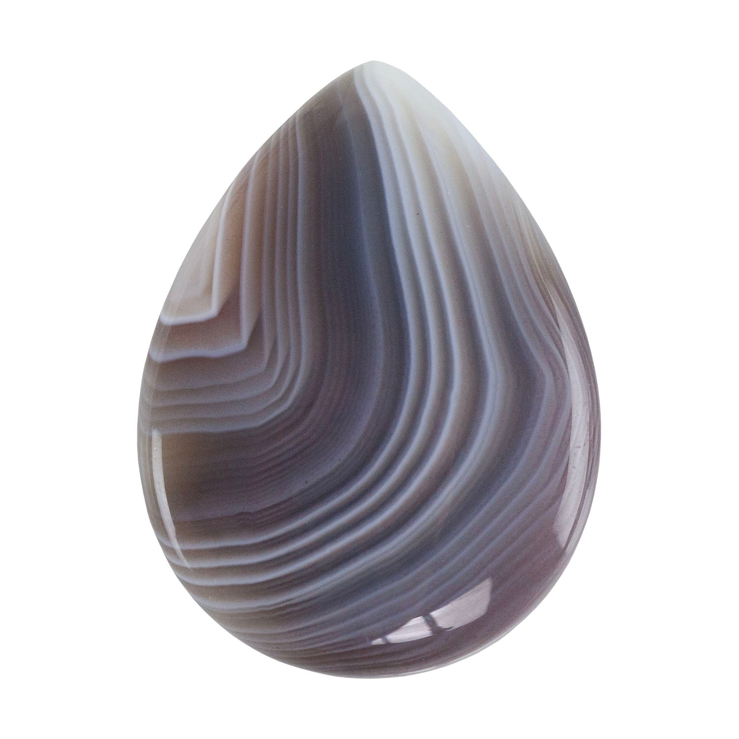Botswana Agate Gemstone – Cabochon Pear 30mm x 40mm – Pkg/1 Supply