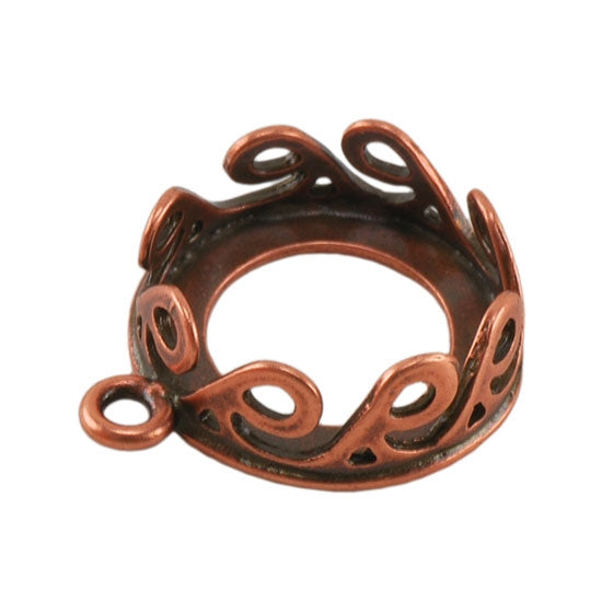 Copper Plate Pendant Setting – Waves Round 12mm Pkg/1 Online now
