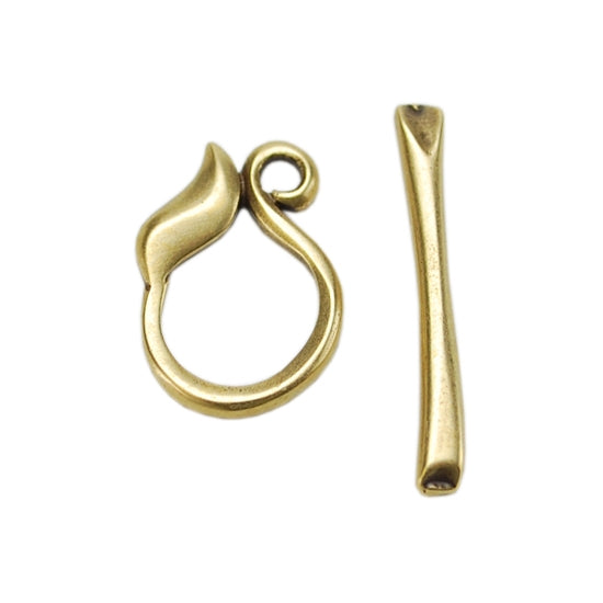 Bronze Plate Toggle Clasp – Mini Leaf & Twig 16mm x 23mm Online Hot Sale
