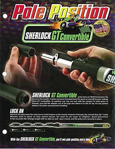Wooster Brush SR090 Sherlock GT Convertible Extension Pole, 2-4 feet (New – 2-4 Feet) Hot on Sale