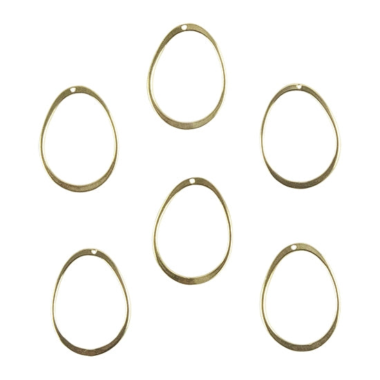 Brass Pendants – Organic Oval – Pkg/6 Online Sale