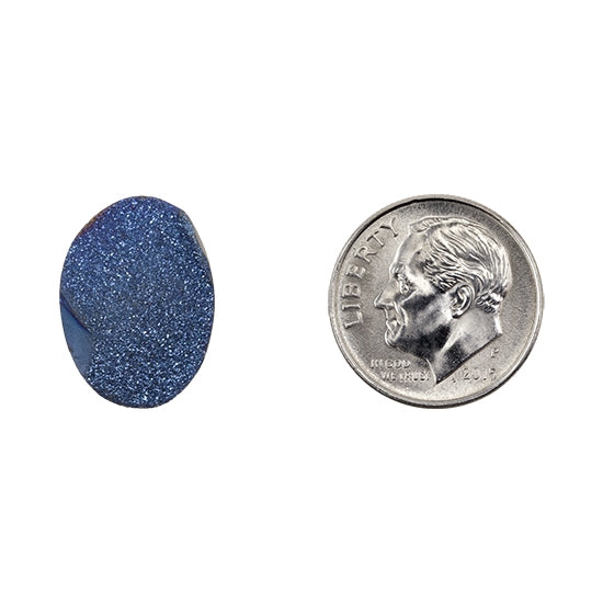 Brazilian Blue Druzy Gemstone Cabochon – Freeform – Pkg/1 Online Hot Sale