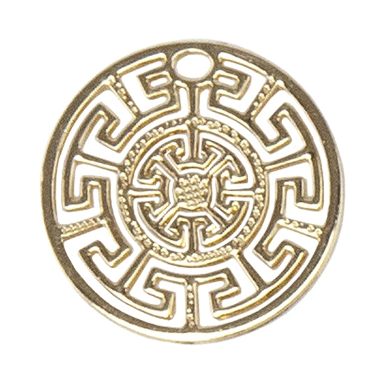 Brass Pendants – Aztec Round – Pkg/8 Online