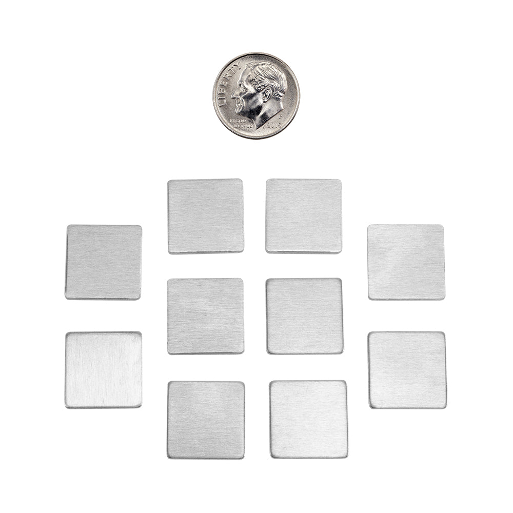 Aluminum Blanks – Rounded Square – Pkg/10 on Sale