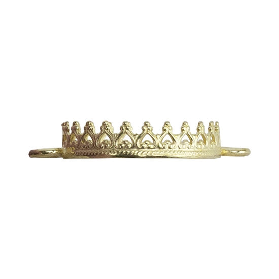 Brass Connector Setting – Crown Round 16mm Pkg/1 Fashion
