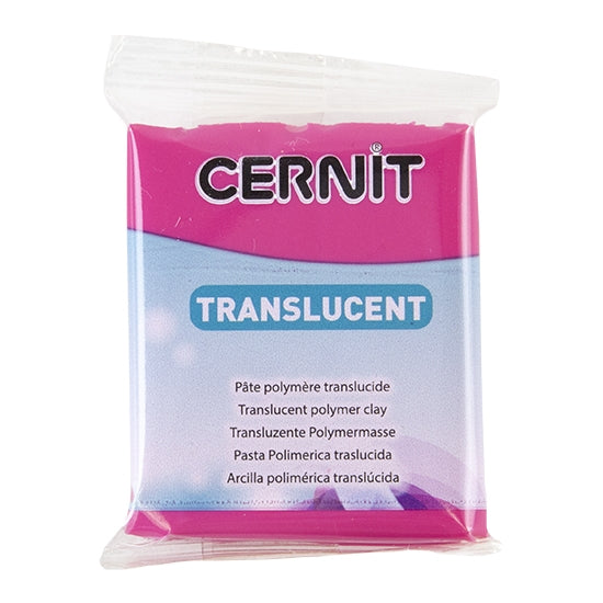 Cernit Translucent Polymer Clay – Ruby Red 2oz (56g) block Sale