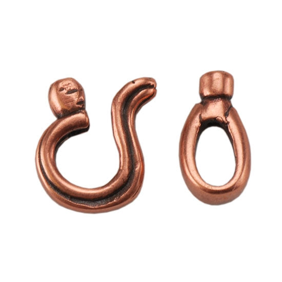Copper Plate Hook & Eye Clasp – Crimp End – 1 Set Online Hot Sale