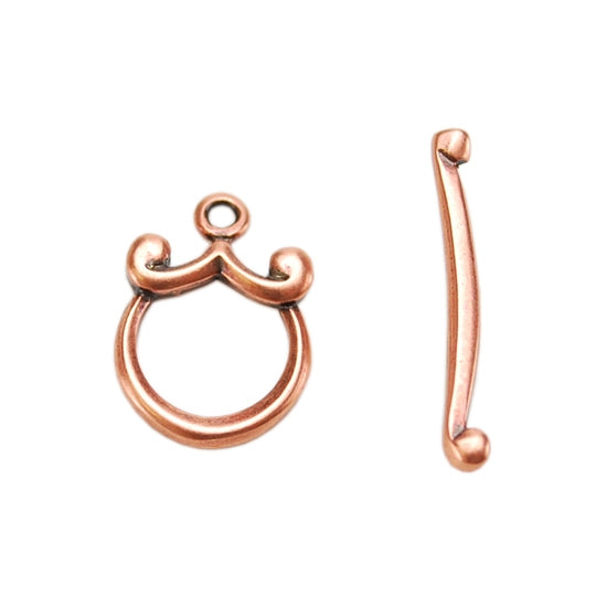 Copper Plate Toggle Clasp – Mini Curl – 1 Set Hot on Sale