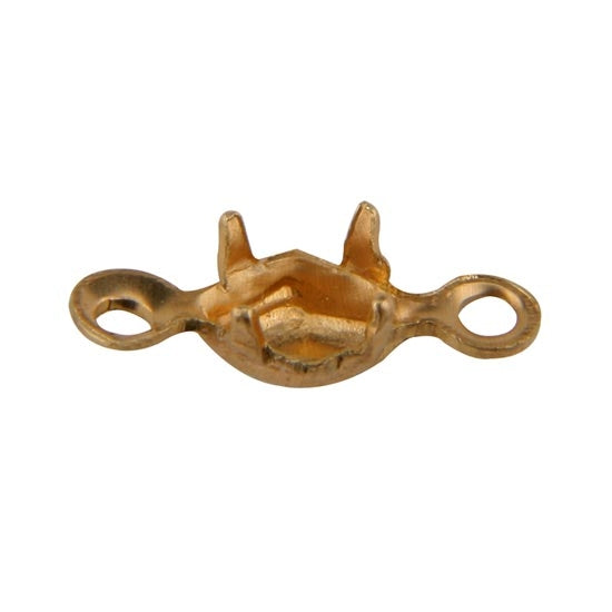 Brass Finding – Connector with 4mm Oval or Marquise Setting Pkg/10 Online Sale