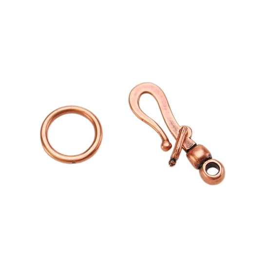 Copper Plate Hook & Eye Clasp – Locking – 1 Set Supply