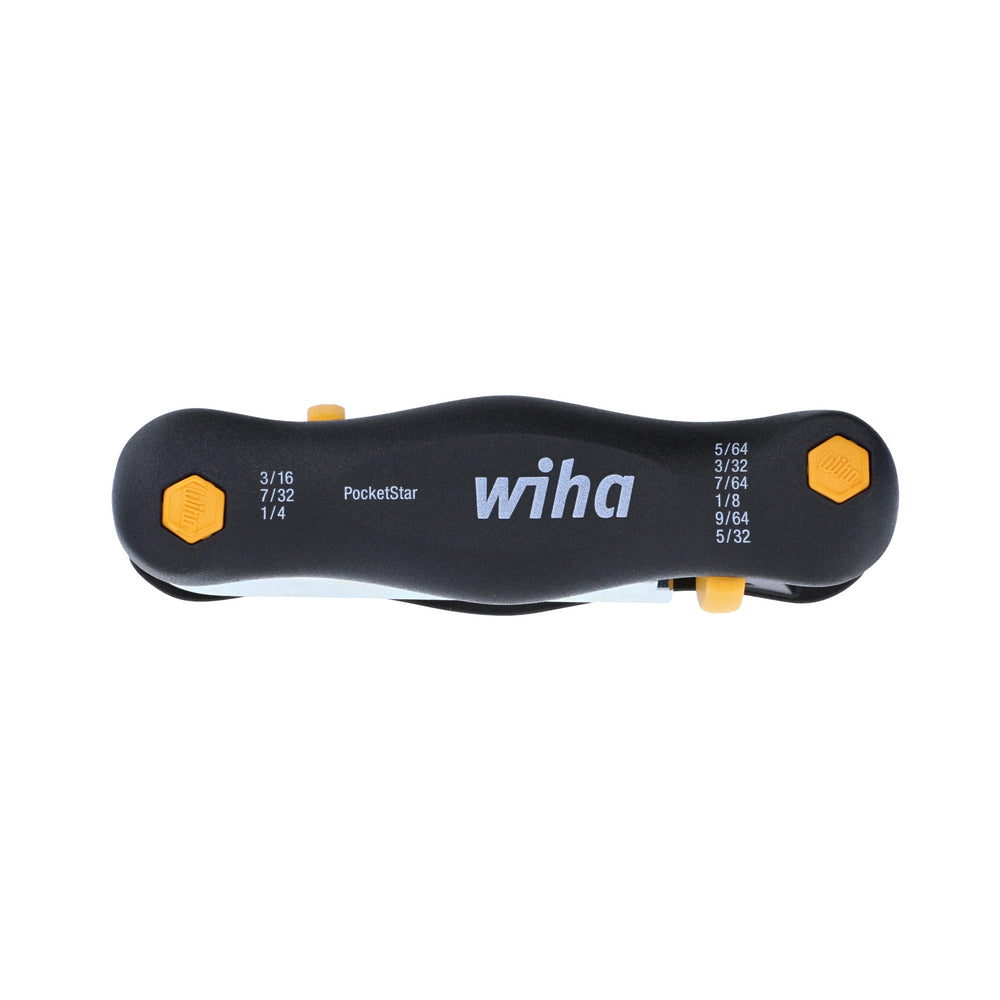 Wiha 35197 Inch Pocket Star Fold Up Key Set with Large Ergo Handle, 9-Piece Online Hot Sale