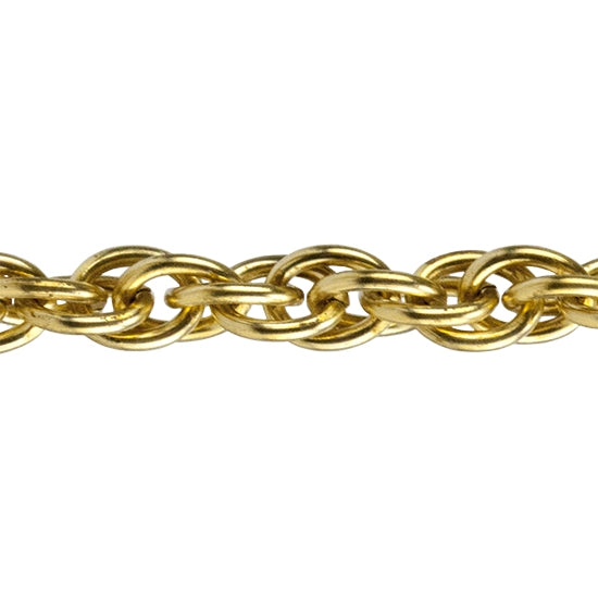 Brass Chain – Double Rope 5.4mm – By the Foot Fashion