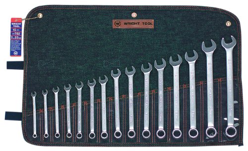 Wright Tool 15 pc. 12 Pt. Metric Combination Wrench Set 7 mm to 22 mm on Sale