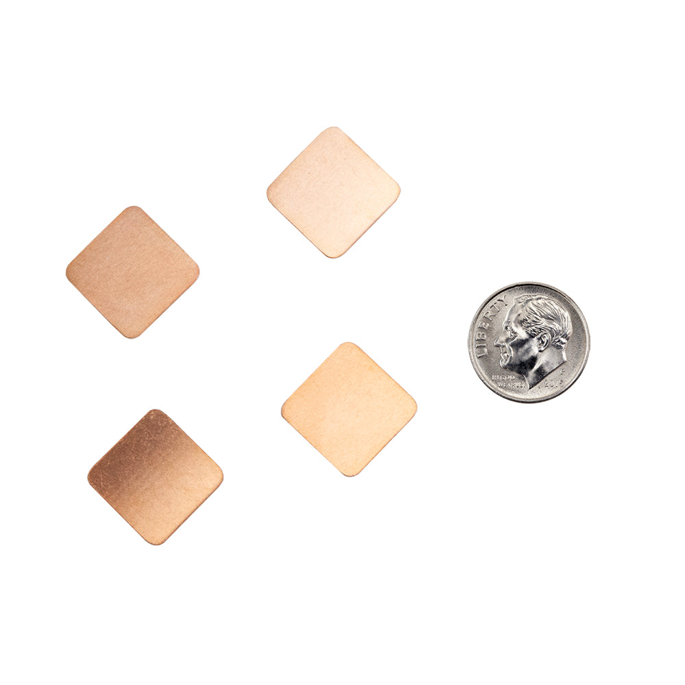 Copper Blanks – Rounded Square 15mm – Pkg/4 Hot on Sale