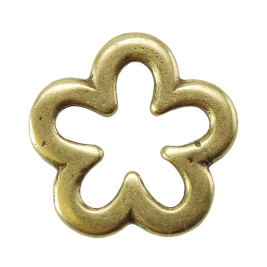 Bronze Plate Jump Ring – Flower Medium 12mm Pkg/2 Sale
