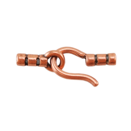 Copper Plate Hook & Eye Clasp – Crimp End 1mm – 1 Set Discount